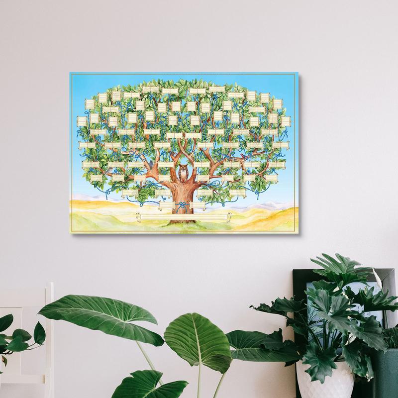 Family Tree Print - 채울 수있는 패밀리 트리 차트 6