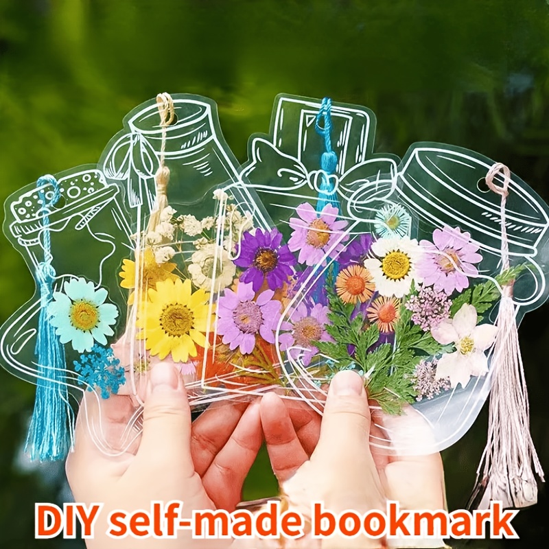 Dried Flower Bookmark - 직접 만드는 드라이 플라워 책갈피, 투명한