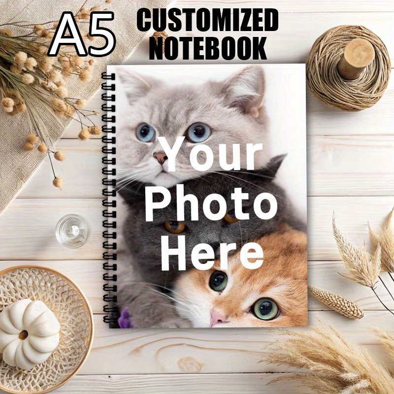 Custom Photo Book - 맞춤형 1/2 사진 A5 노트, 개인