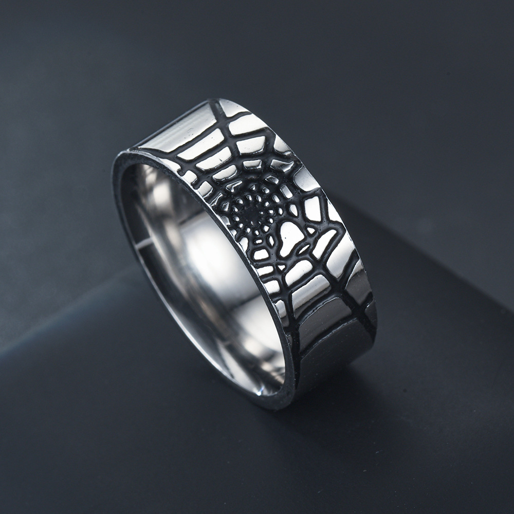 스테인레스 스틸 간단한 스파이더 웹 반지 패션 숙녀 남 - Initial Ring Custom 리뷰 및 가격