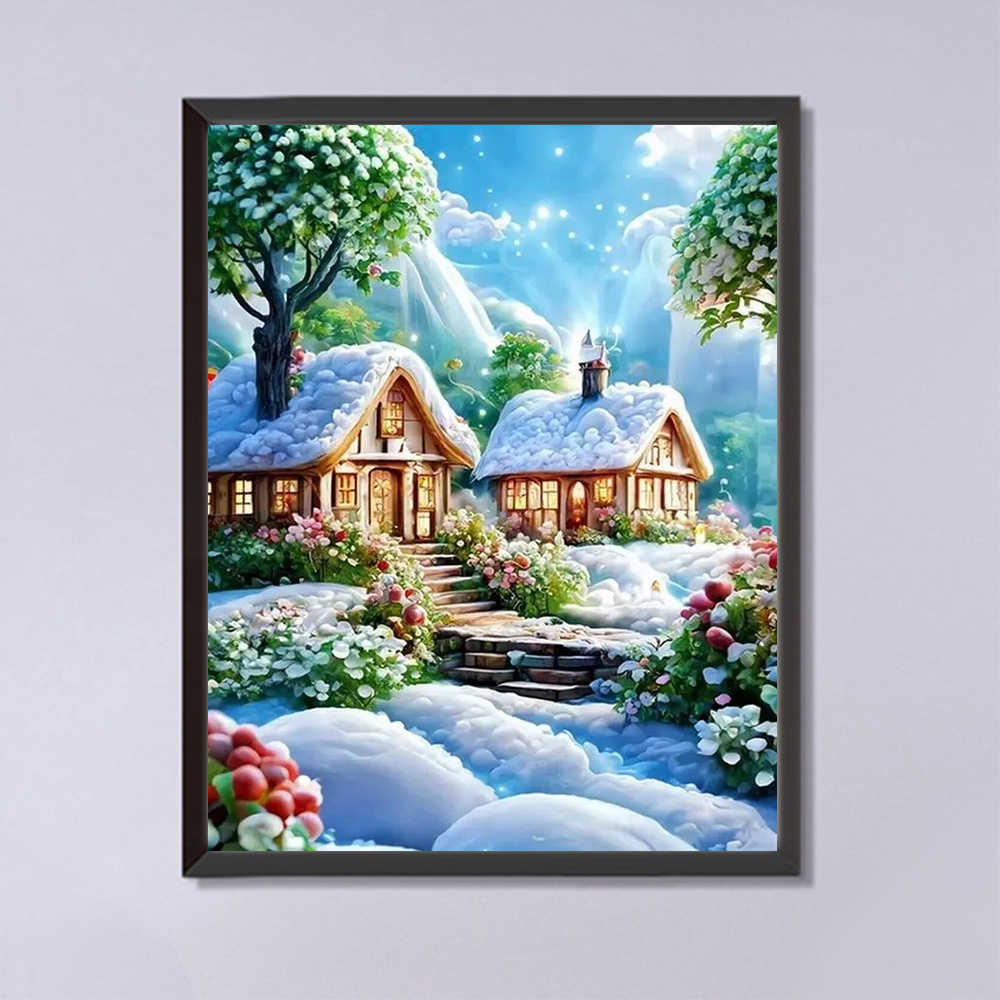 Momoart 다이아몬드 페인팅 하우스 풍경, 모조 다 - Photo Mosaic Print 리뷰 및 가격