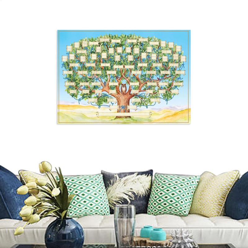 채울 수있는 패밀리 트리 차트 6 세대 조상 포스터 계 - Family Tree Print 리뷰 및 가격