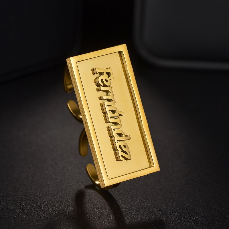맞춤형 이름 스테인레스 스틸 반지, 맞춤형 더블 두꺼운 - Initial Ring Custom 리뷰 및 가격