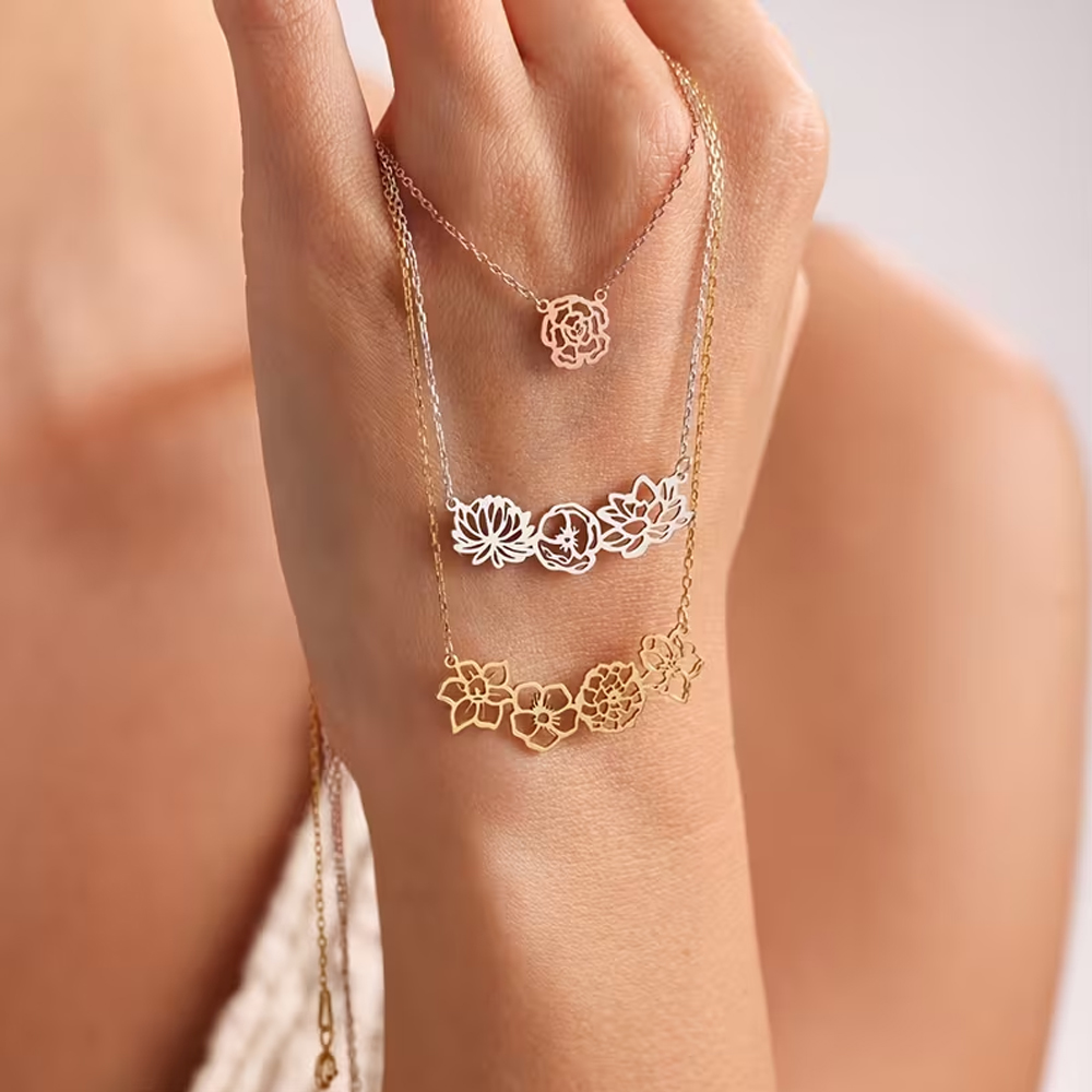 맞춤형 탄생화 목걸이 스테인리스 스틸 개인 맞춤형 월별 - Birth Flower Necklace 리뷰 및 가격
